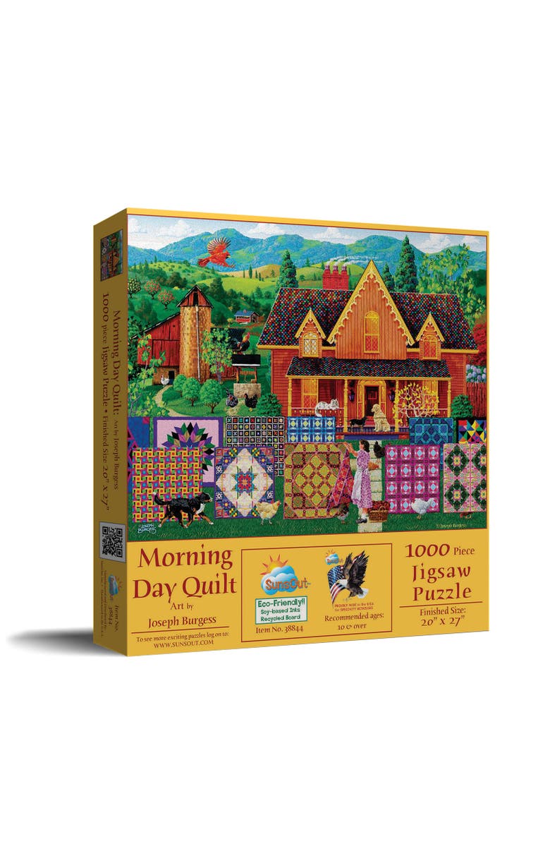Sunsout Morning Day Quilt 1000 piece Jigsaw Puzzle for Adults, Main, color, Multicolor