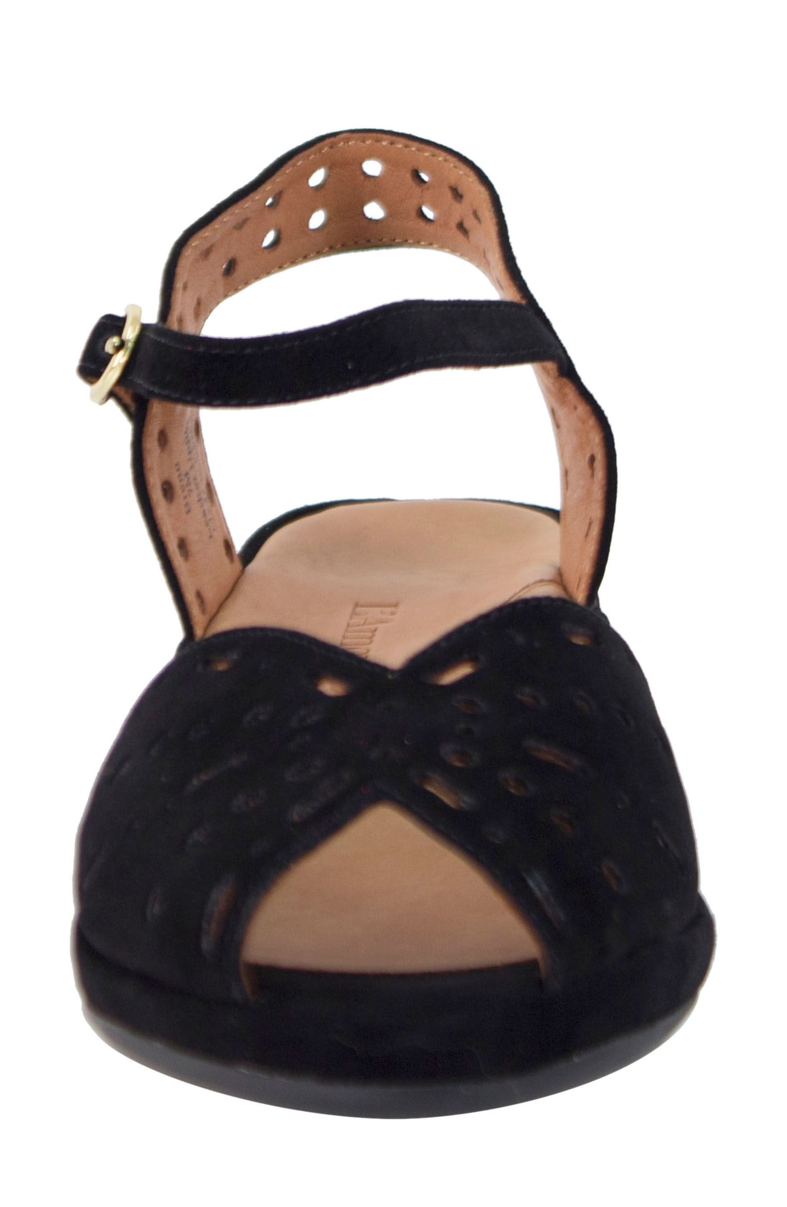 L'Amour des Pieds 'Brenn' Ankle Strap Sandal, Alternate, color, Black Suede