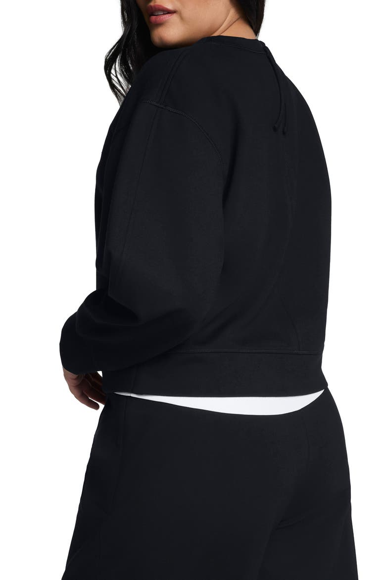 Crewneck Ponte Sweatshirt, Alternate, color, CLASSIC BLACK