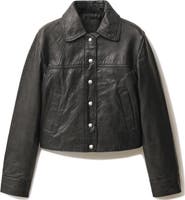 MANGO Leather Jacket