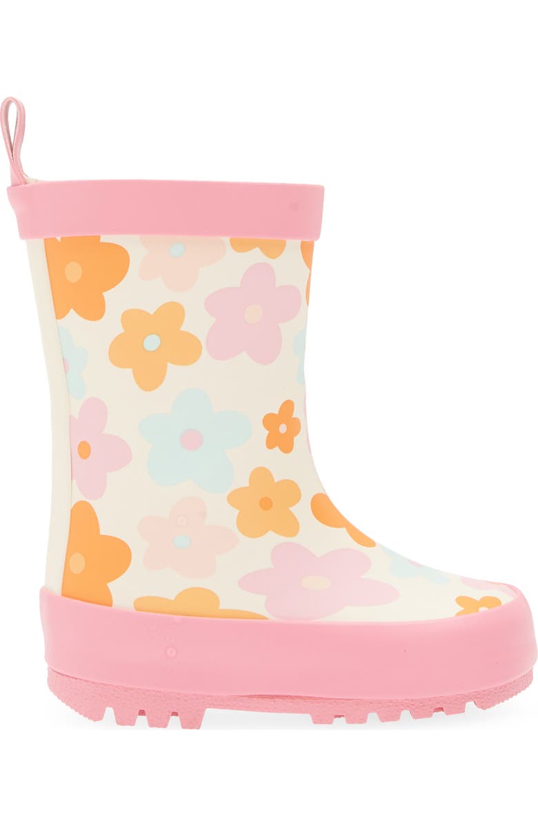 Harper Canyon Kids' Audra Flower Rain Boot, Alternate, color, Pink Floral