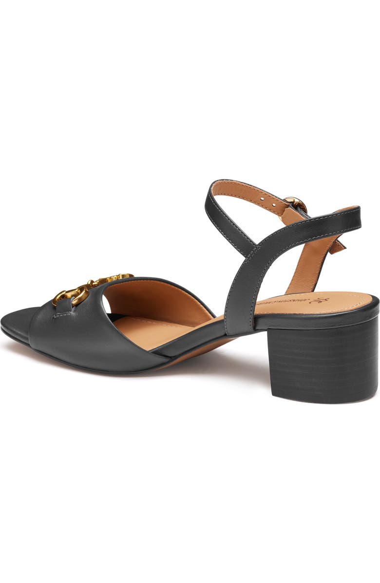 JOHNSTON & MURPHY COLLECTION Edith Ankle Strap Sandal, Alternate, color, Black Glove Leather