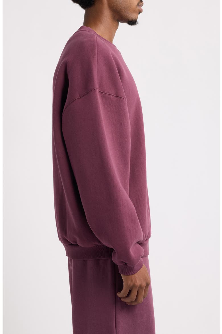 Oversize Core Crewneck Sweatshirt, Alternate, color, MAROON