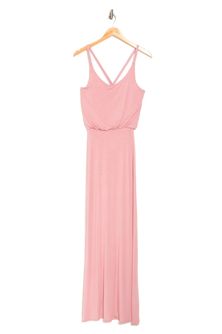 Crossback Maxi Dress, Alternate, color, MAUVE