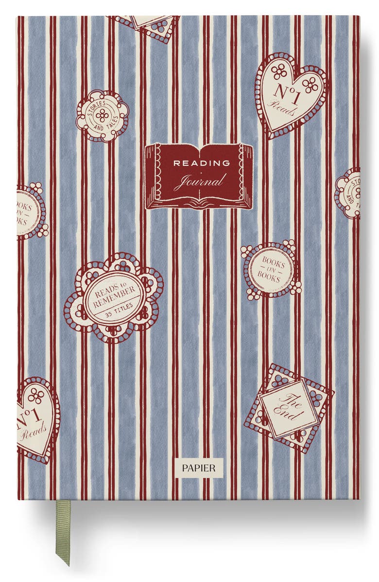 Papier Stripes & Stamps Reading Journal, Main, color, 