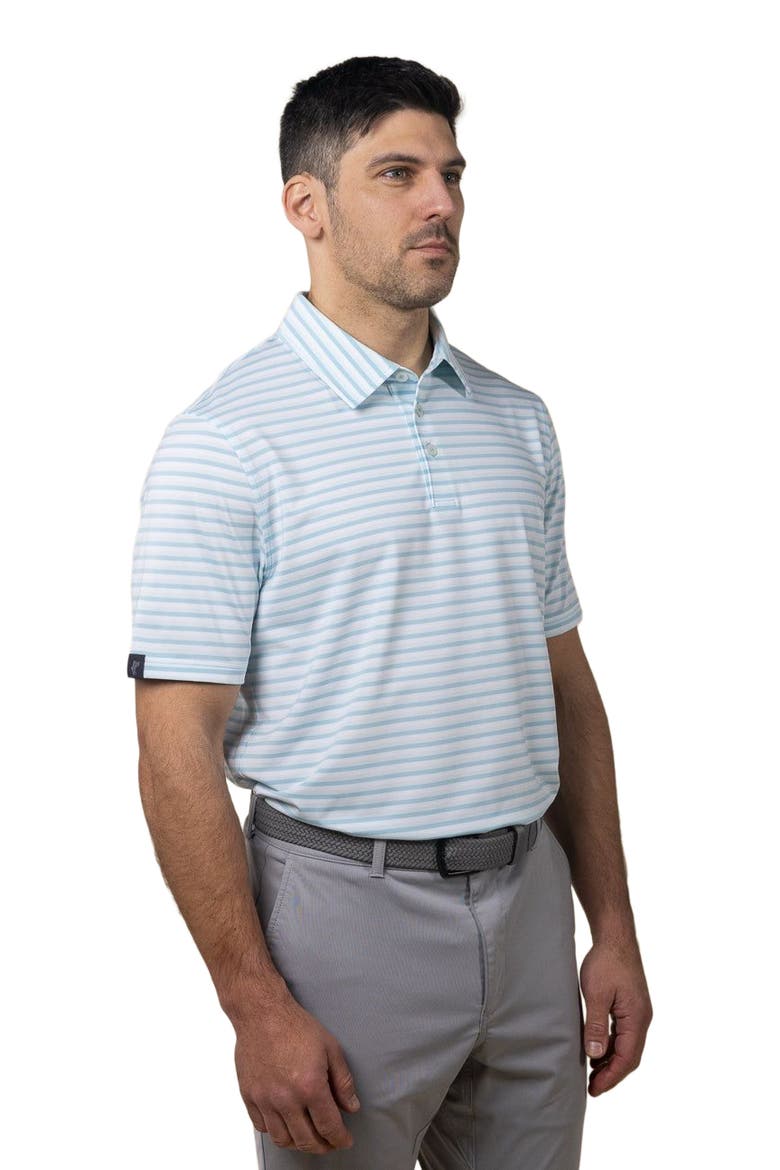 Ivy Stripe Polo, Alternate, color, Seaside