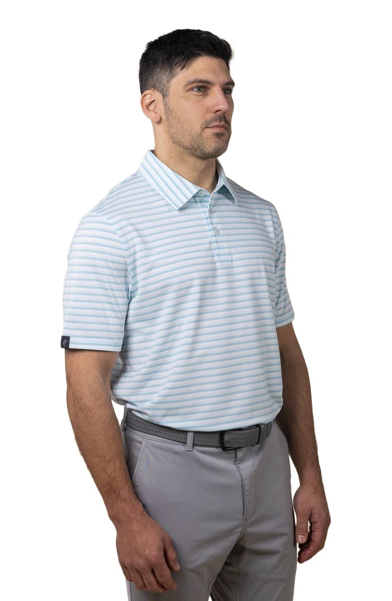 ASHWORTH GOLF Ivy Stripe Polo, Alternate, color, Seaside