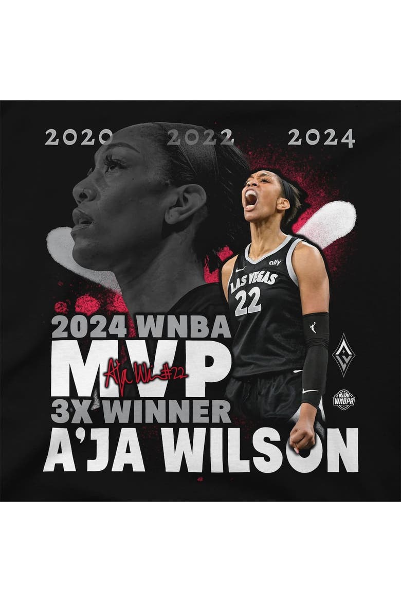 A'ja Wilson Black Las Vegas Aces  2024 Crossroads T-Shirt, Alternate, color, Black