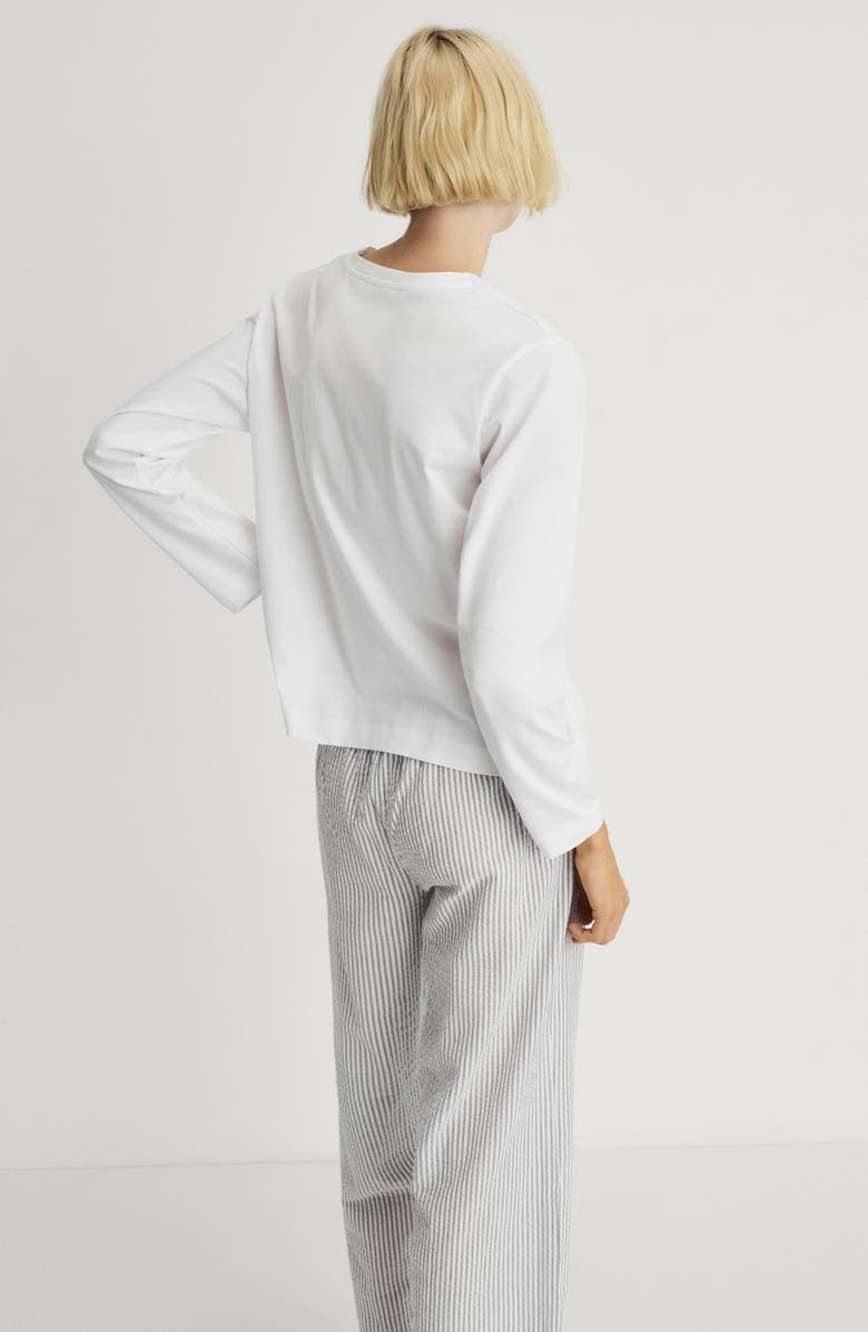 MANGO Two-Piece Stripe Cotton Pajamas, Alternate, color, 