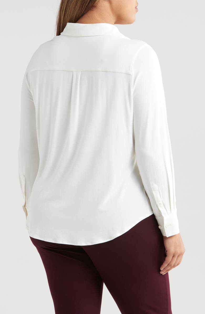 Universal Standard Elbe Button-Up Shirt, Alternate, color, White