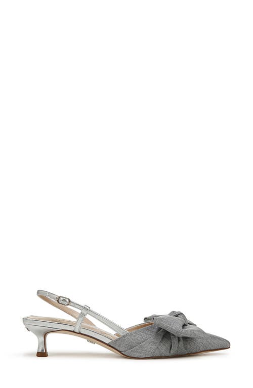 SAM EDELMAN SAM EDELMAN TREENA BOW PLISSÉ POINTED TOE KITTEN HEEL SANDAL