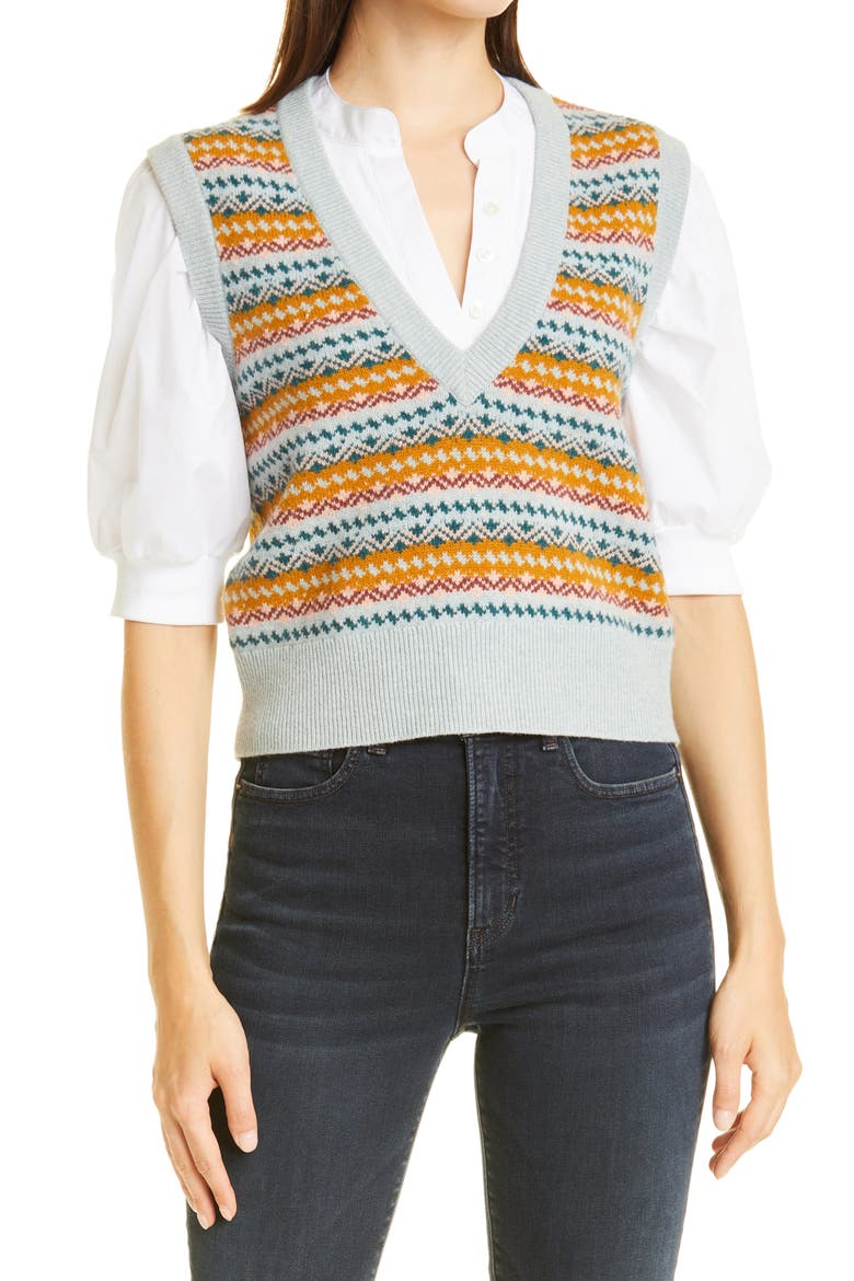 Helenka Sweater Vest, Main, color, YELLOW MULTI