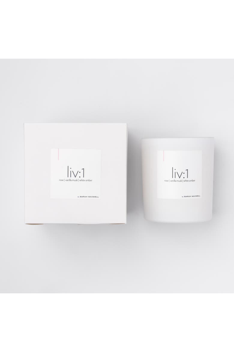 liv1 Scented Candle, Alternate, color, White