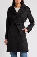 Via Spiga Water Resistant Cotton Blend Trench Coat