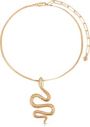 Ettika Serpentina Cubic Zirconia Pendant Necklace