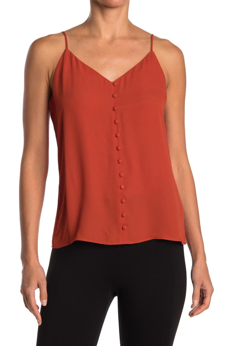 Solid V-Neck Camisole, Main, color, SPICY ORANGE