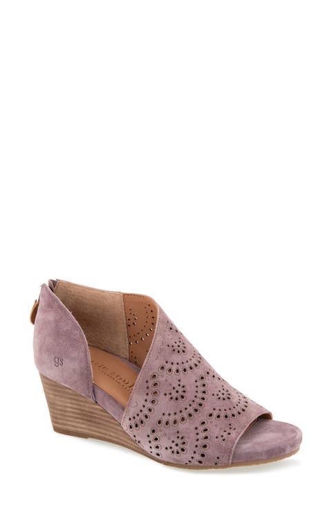 Talerie Perforated Wedge Sandal