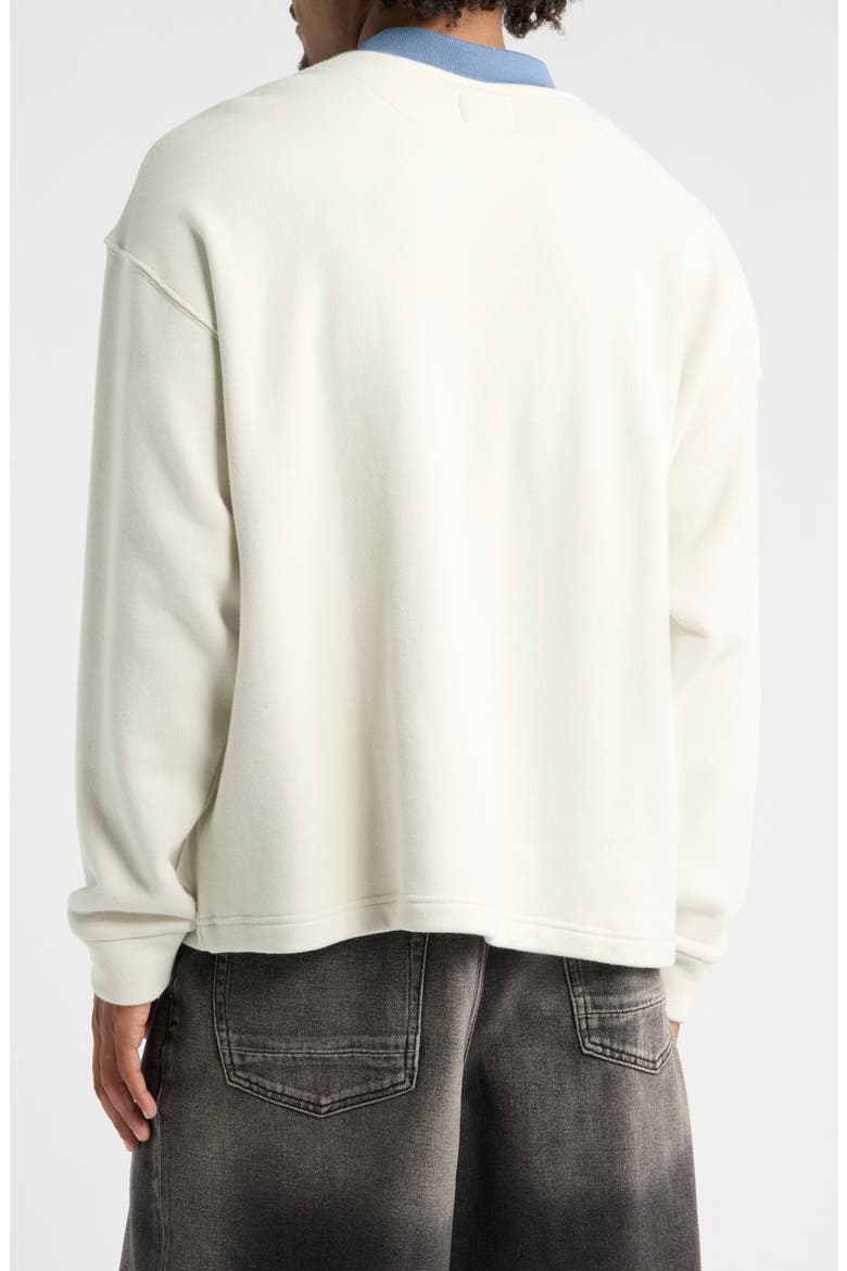 Hudson Cotton Rugby Shirt, Alternate, color, CREAM