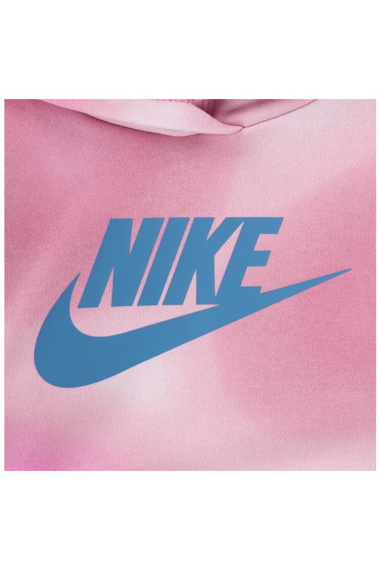 Kids' Swoosh Graphic Hoodie & Joggers, Alternate, color, MAGIC FLAMINGO