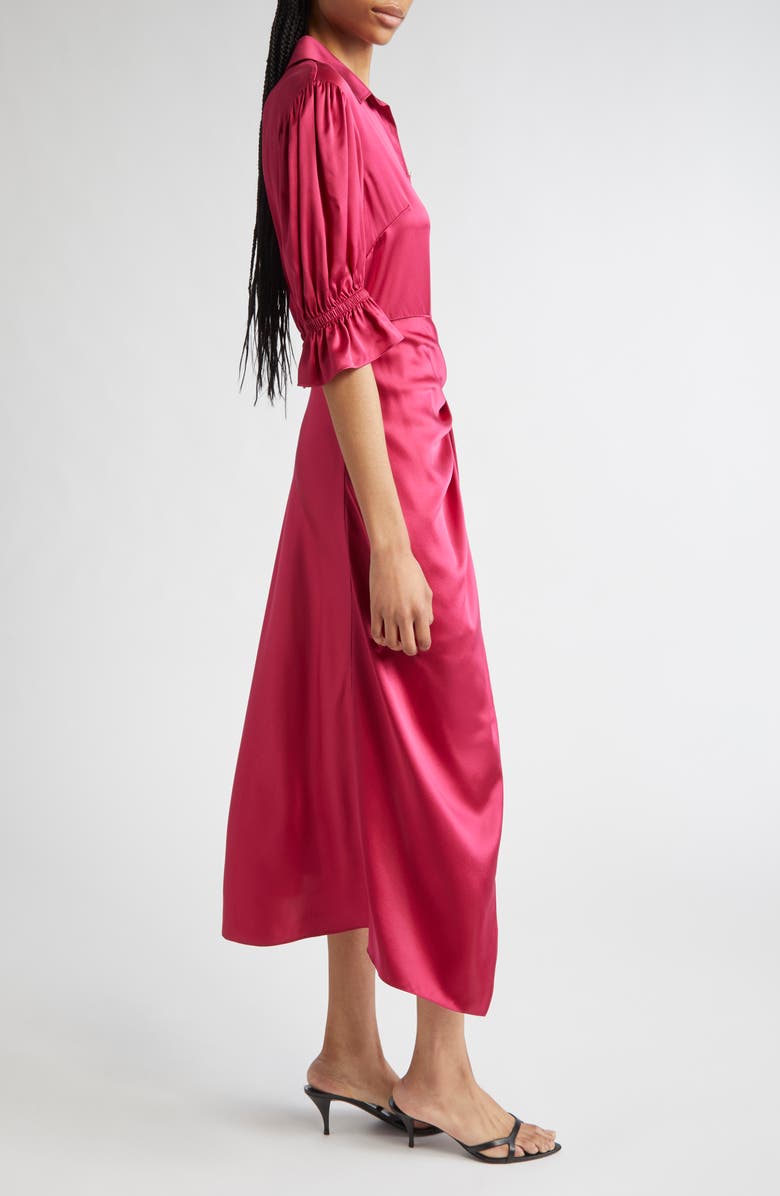 Cinq à Sept Fabbie Silk Cocktail Shirtdress, Alternate, color, Pink Garnet