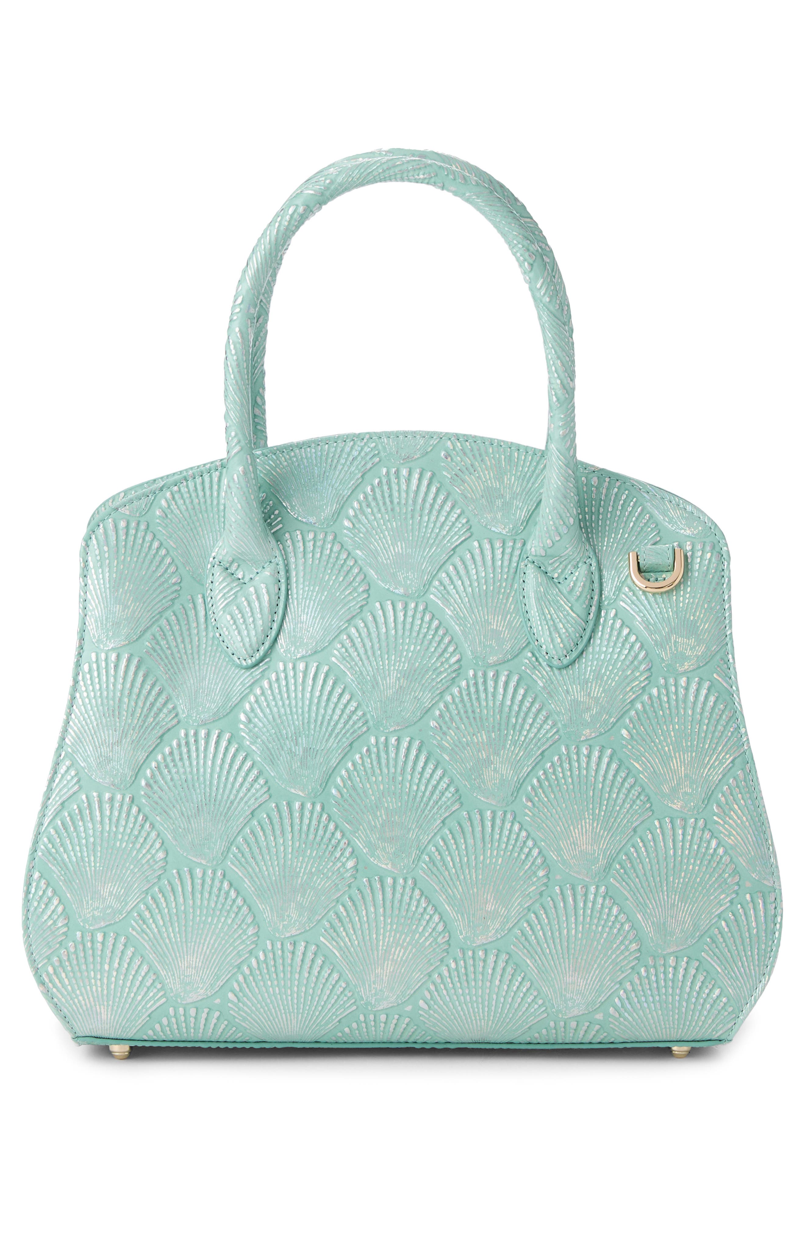 Brahmin Rosetta Embossed Leather Satchel, Alternate, color, 