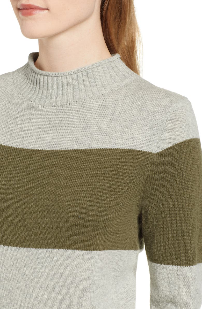 J.Crew 1988 Stripe Roll Neck Sweater, Alternate, color,