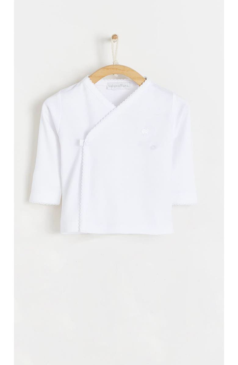 Babycottons Premium Peruvian Pima Cotton Logo Kimono & Pants Set for Infant, Alternate, color, 