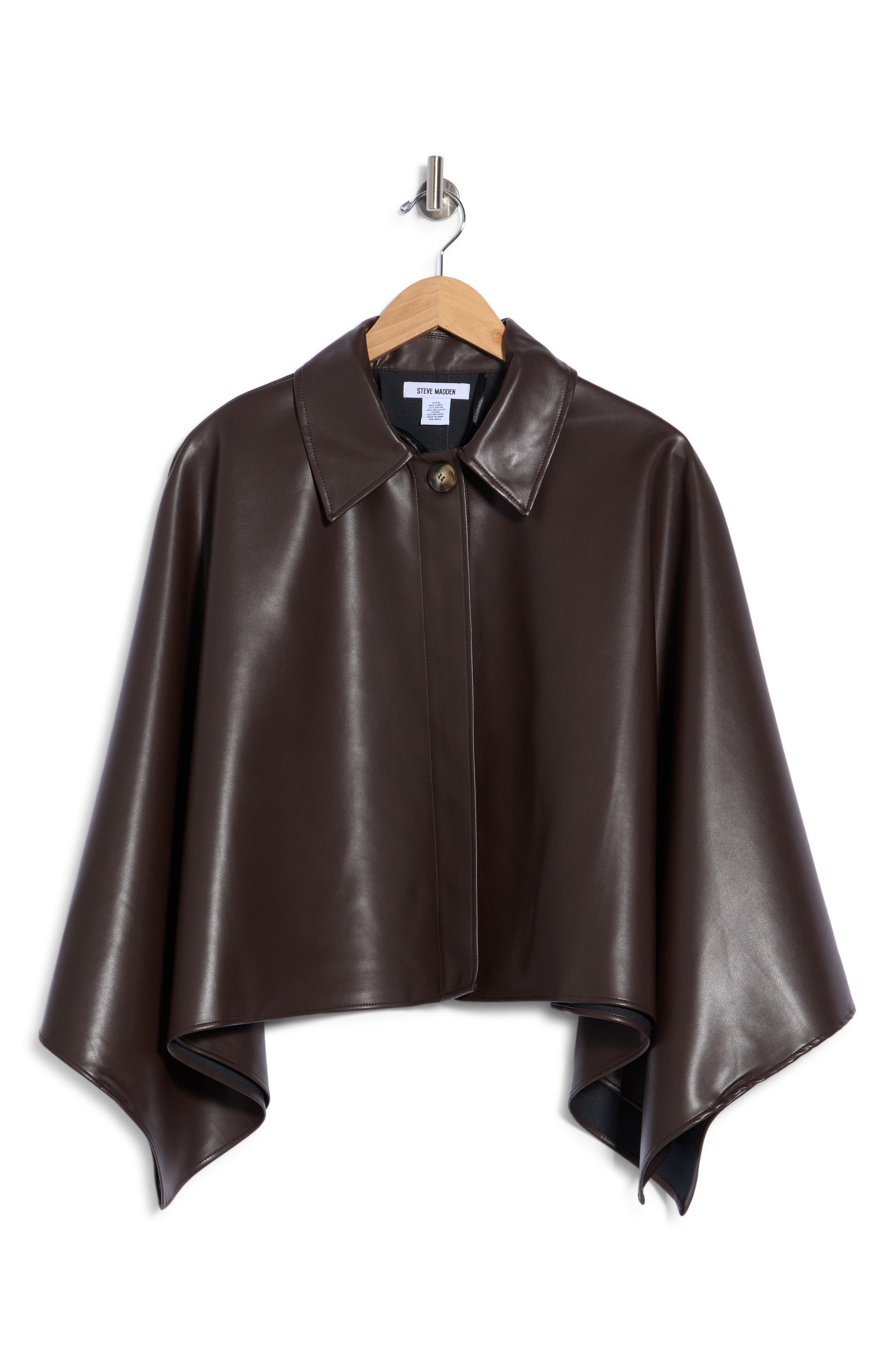 Faux Leather Cape