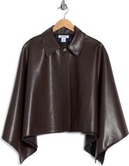 Steve Madden Faux Leather Cape