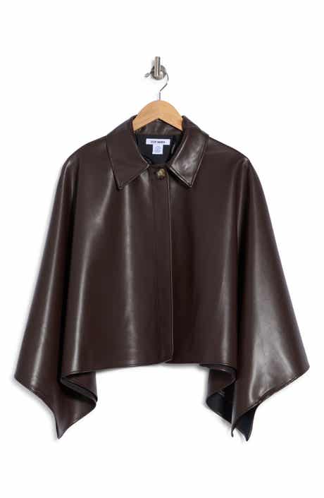 Faux Leather Cape