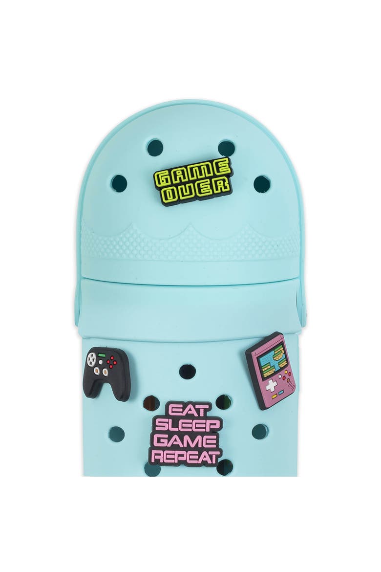 Charm Pencil Case, 4 Video Game Decoration Charms, Alternate, color, Multicolored