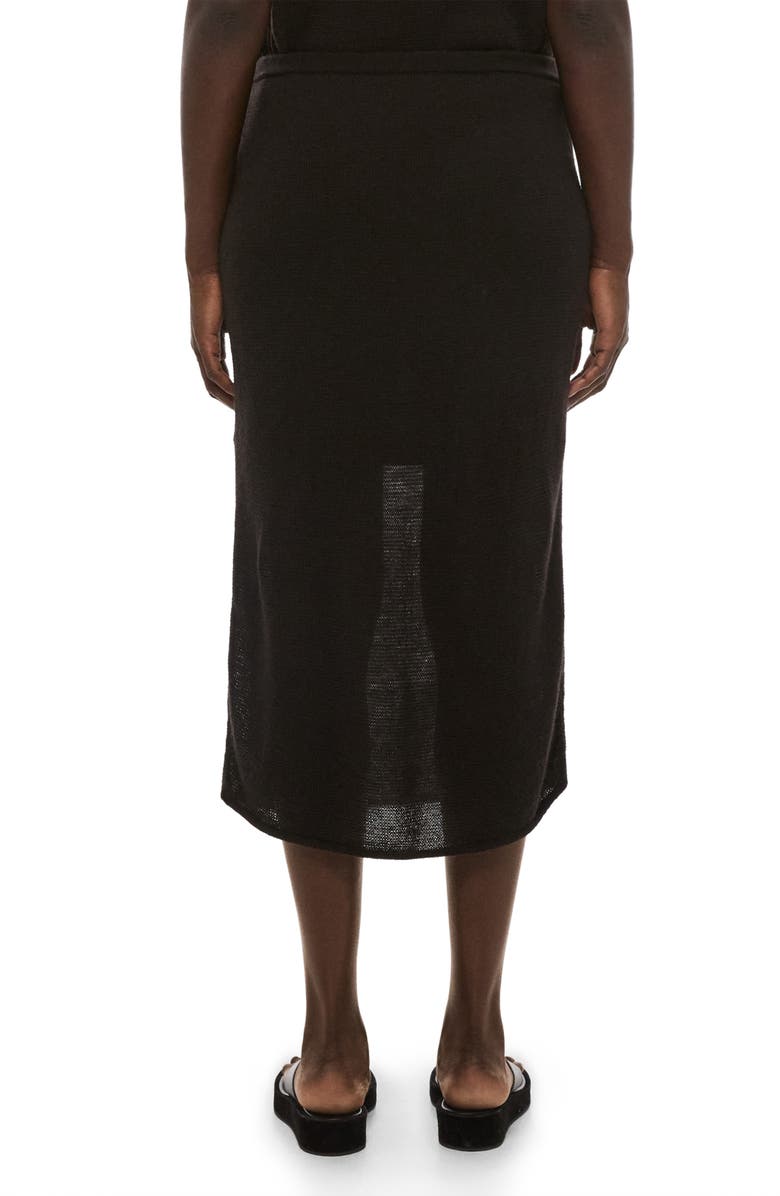 Helmut Lang Merino Wool Blend Midi Sweater Skirt, Alternate, color, Dark Brown