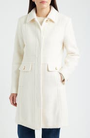 Sam Edelman Inset Waist Bouclé Coat