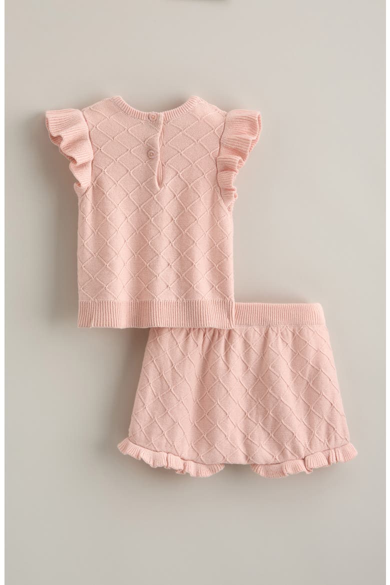 Flutter Sleeve Sweater & Bubble Shorts Set, Alternate, color, PINK LOTUS