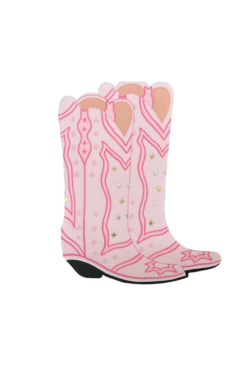 Pony Tales Pink Boot Napkin Large Napkins, Main, color, Assorted Pre-Pack