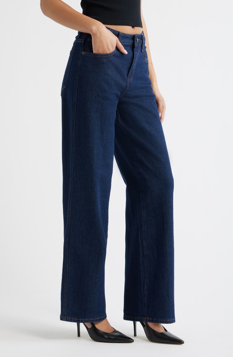 Open Edit Mid Rise Wide Leg Jeans, Alternate, color, Drexel Wash