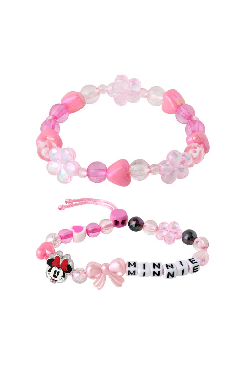Minnie Mouse Bracelets for Girls 2-Piece Official License, Main, color, Pink
