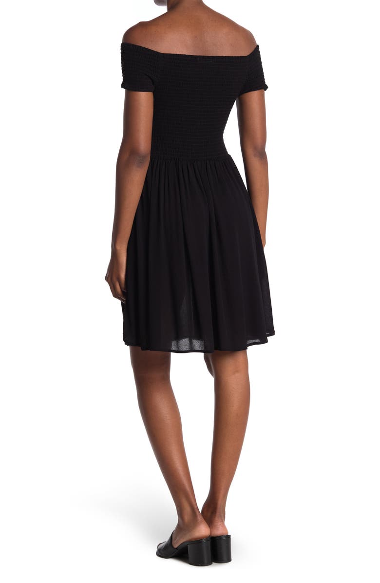 Cotton Emporium Smocked Short Sleeve Dress, Alternate, color, 