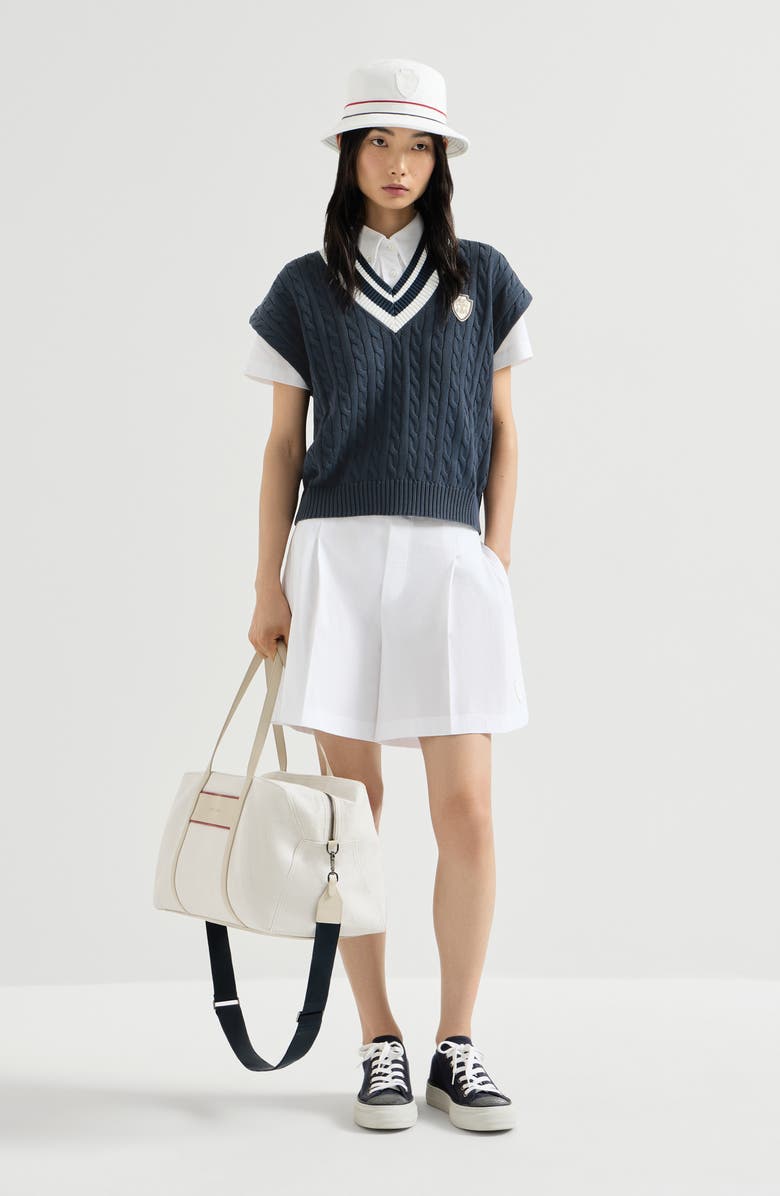 Brunello Cucinelli T-shirt with logo, Alternate, color, Blue