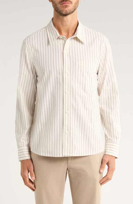Corridor Stripe Cotton Poplin Button-Up Shirt