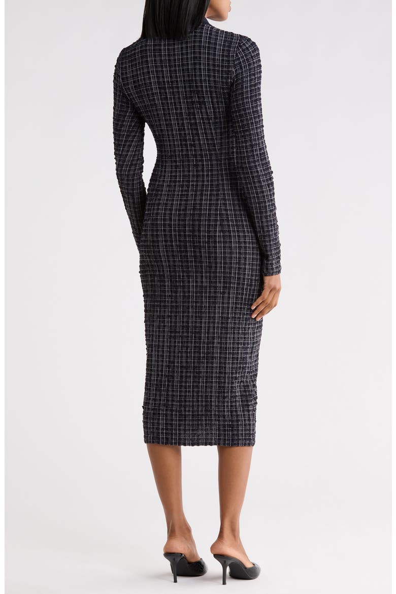 Barrett Plaid Midi Dress, Alternate, color, NAVY/ WHITE MULTI