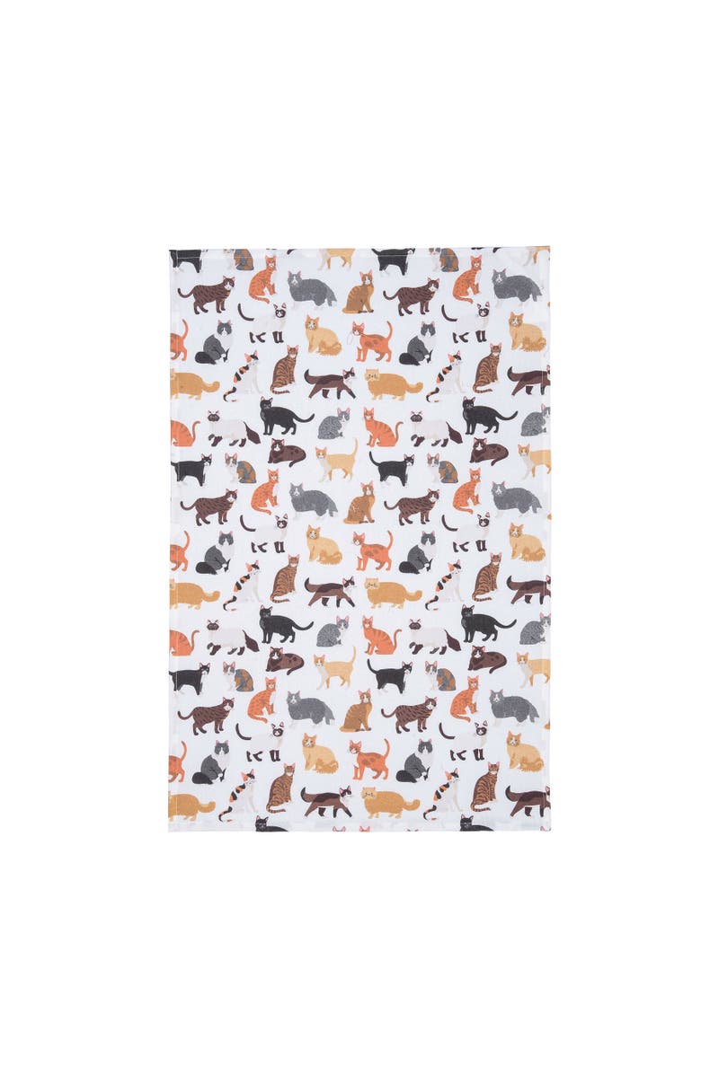 C&F Home Cat Breeds Kitchen and Bathroom Graphic Print Hand Towel, Alternate, color, Orange