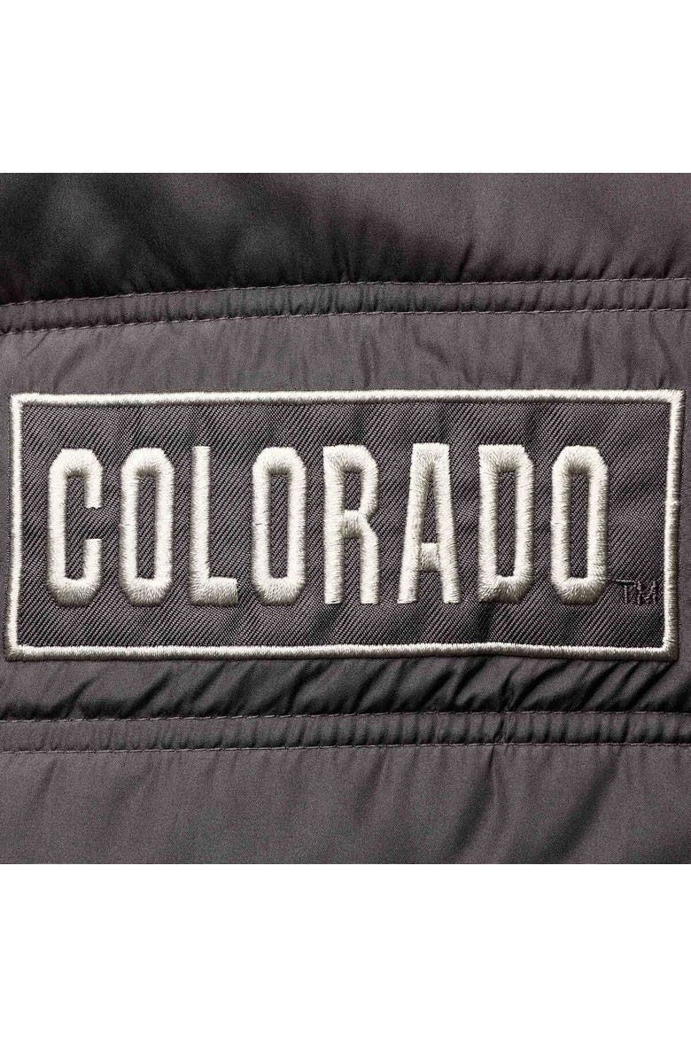 Men's Colosseum Charcoal Colorado Buffaloes OHT Military Appreciation Digital Camo Detail Full-Zip Puffer Jacket, Alternate, color, Charcoal