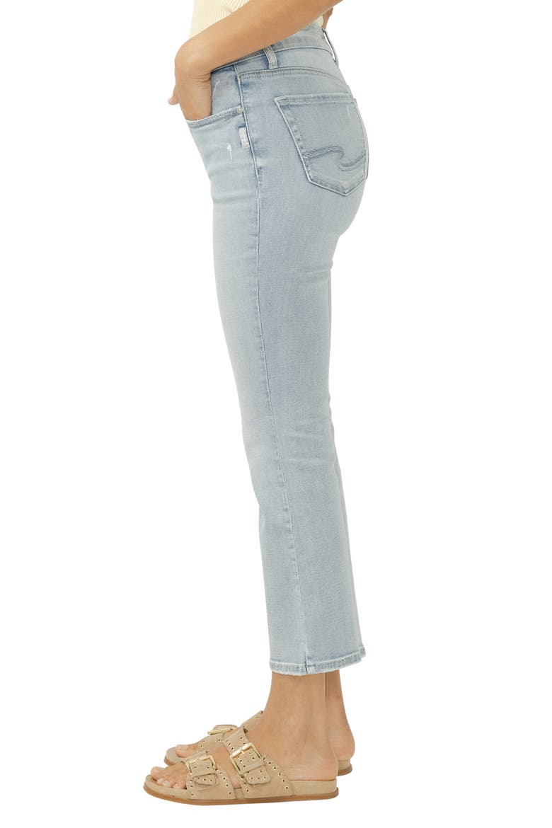 Suki Curvy Raw Hem Kick Flare Jeans, Alternate, color, BASS ROCK