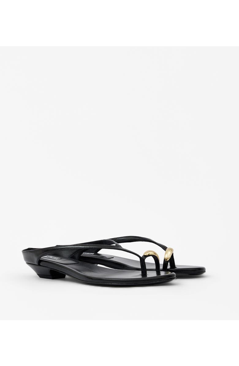 MI/MAI Juno Jewel Detail Flat Sandals, Alternate, color, Black