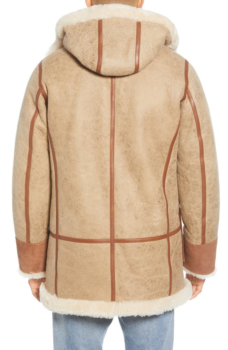 UGG<sup>®</sup> Yates Genuine Shearling Hooded Parka, Alternate, color, 
