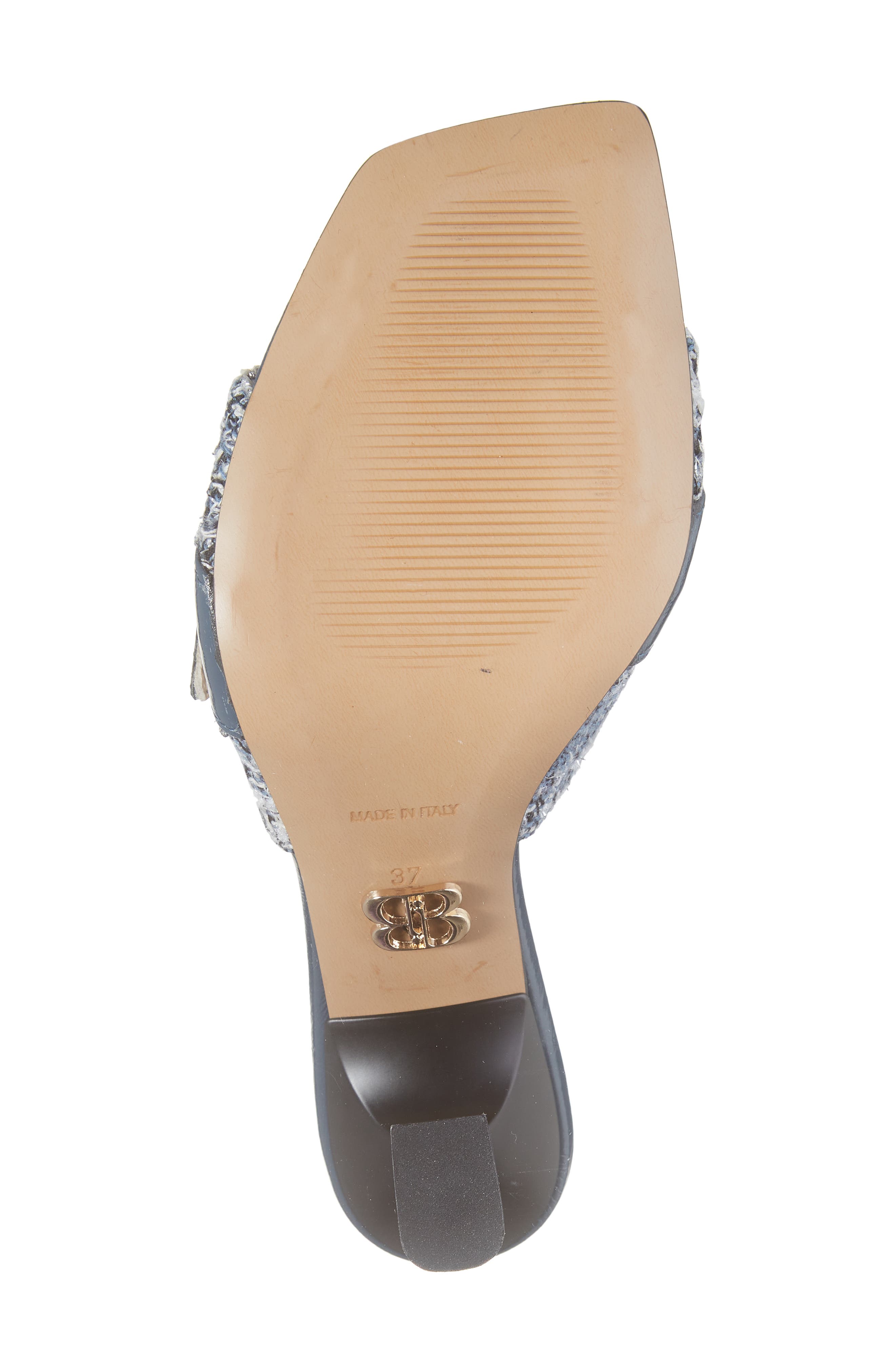 Lucia Sandal, Alternate, color, NAVY TEXTURE FABRIC LEATHER