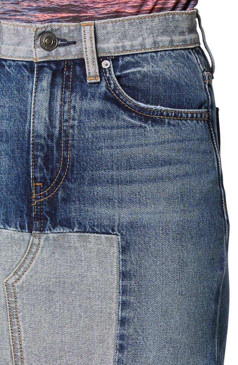 Hudson Jeans Paneled Denim Skirt, Alternate, color,