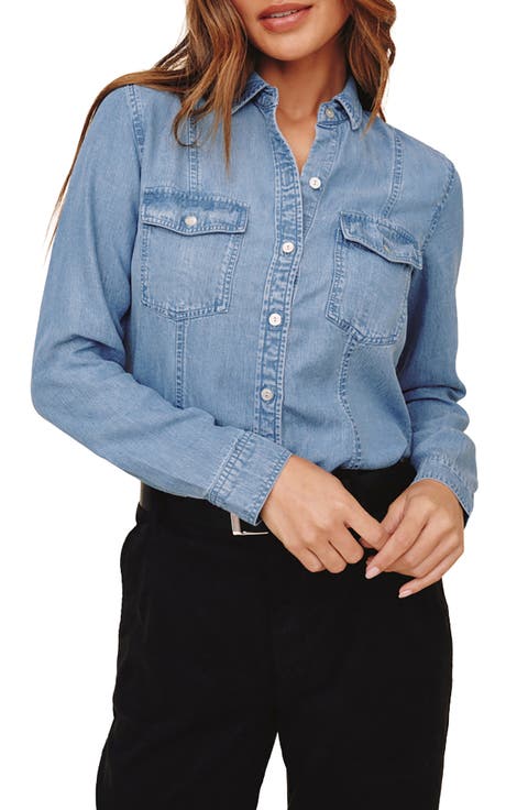 Seamed Denim Shirt