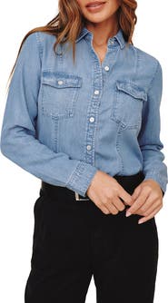 Bella Dahl Seamed Denim Shirt